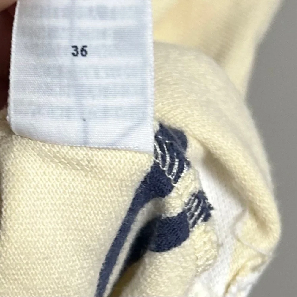 Polo Ralph Lauren Mens Polo Shirt L Striped Yellow Navy White Casual Preppy Golf